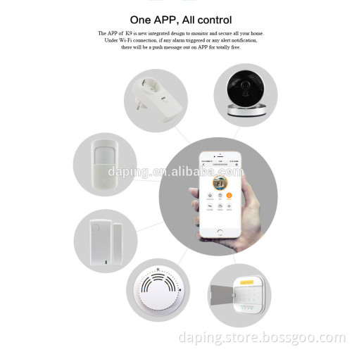 Support 10 Keypads Intrusion Alarm System Kit with Wifi Function